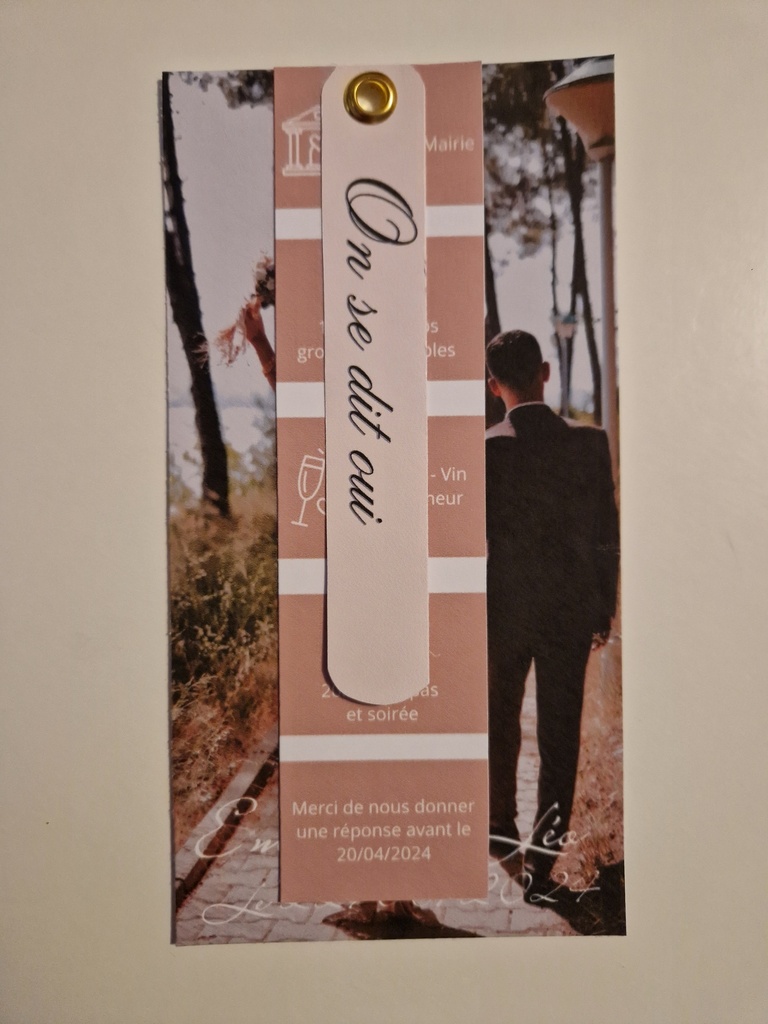 Faire-part de mariage avec photo