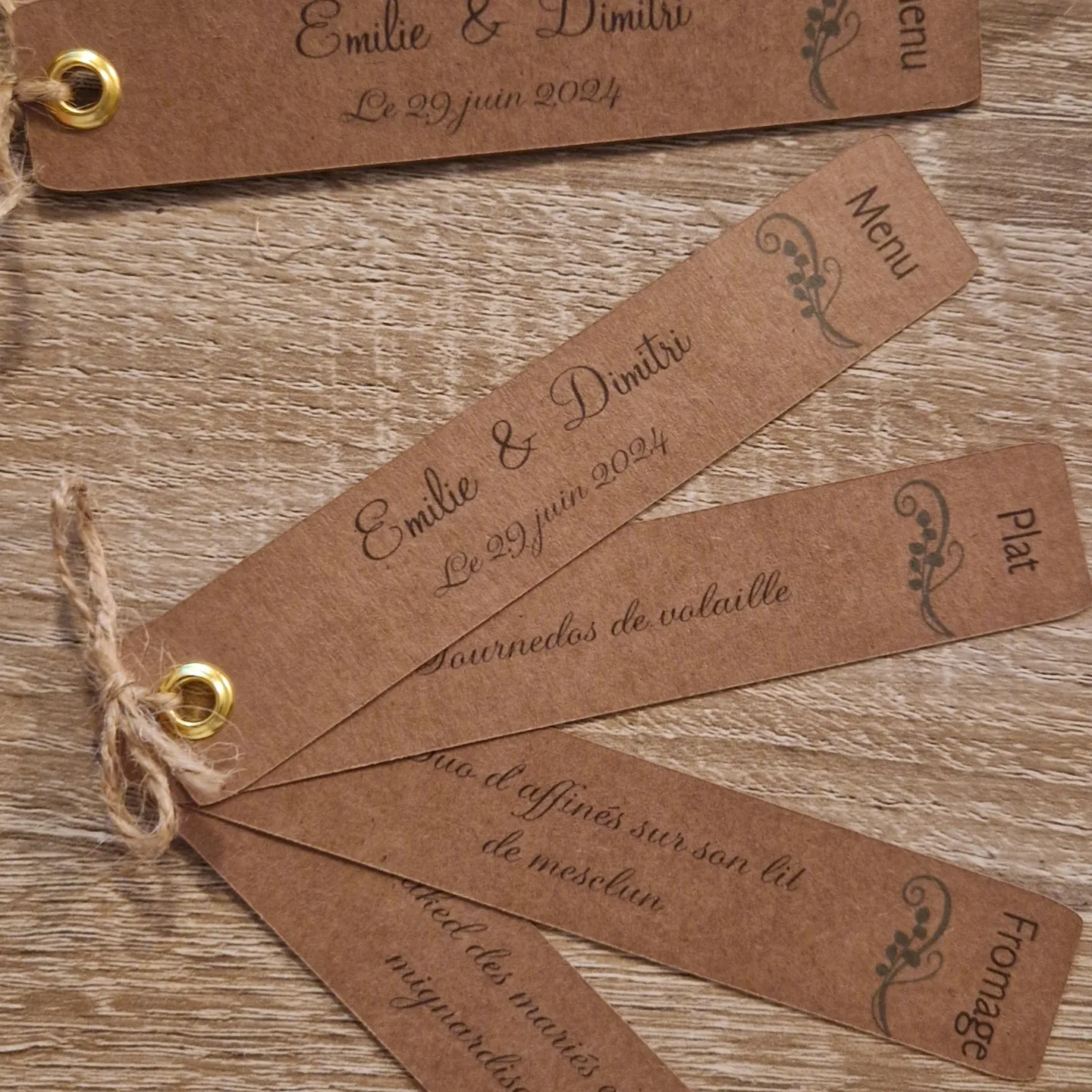 Menu éventail