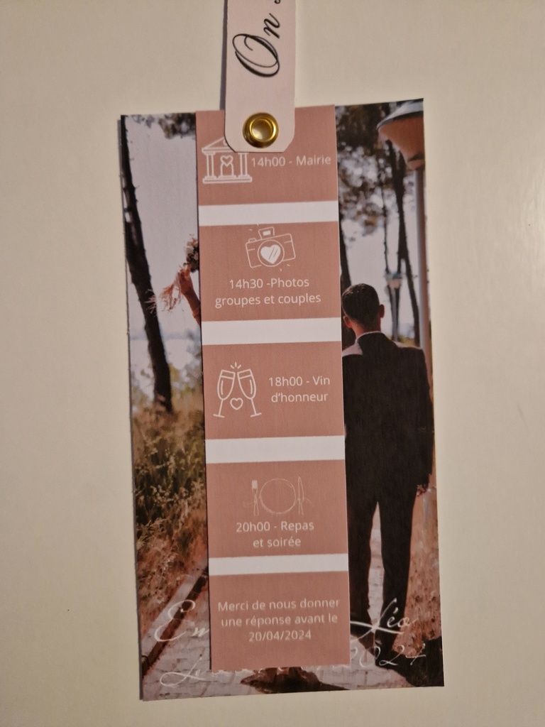 Faire-part de mariage avec photo