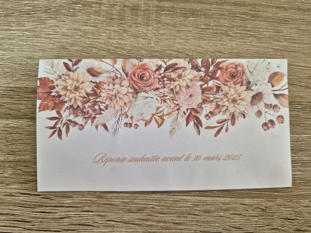 Faire-part pochette coulissante