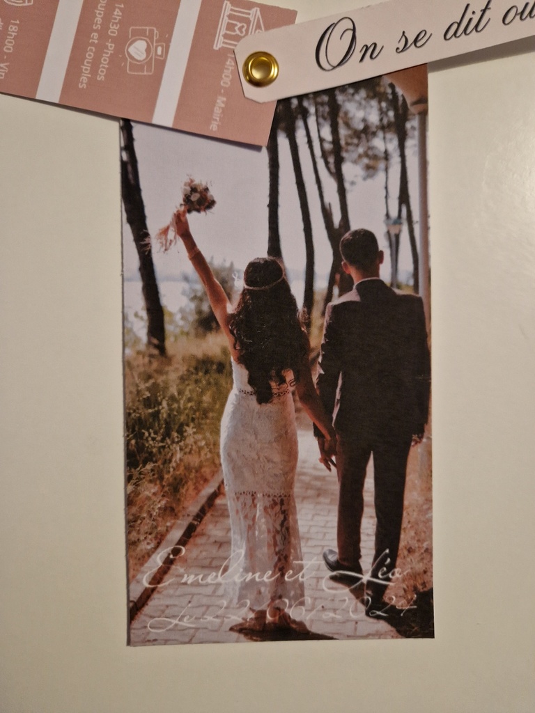 Faire-part de mariage avec photo