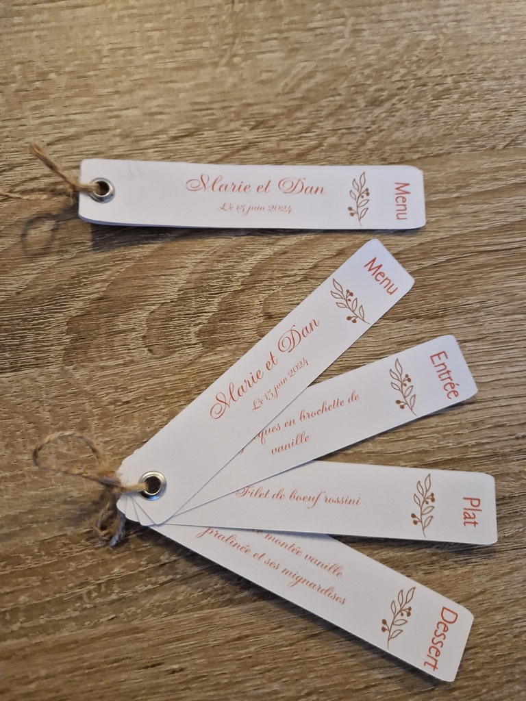 Menu éventail