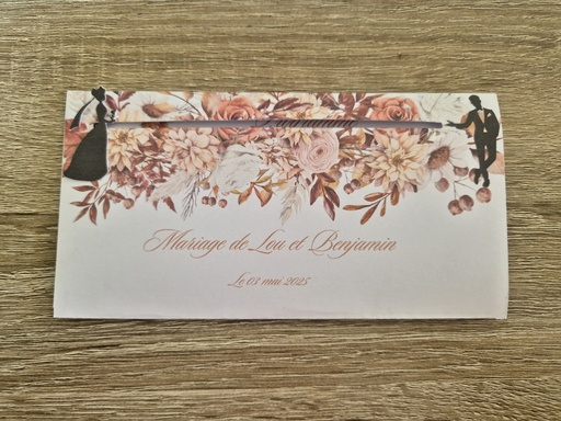 Faire-part pochette coulissante
